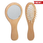 Spazzola con specchio da borsa