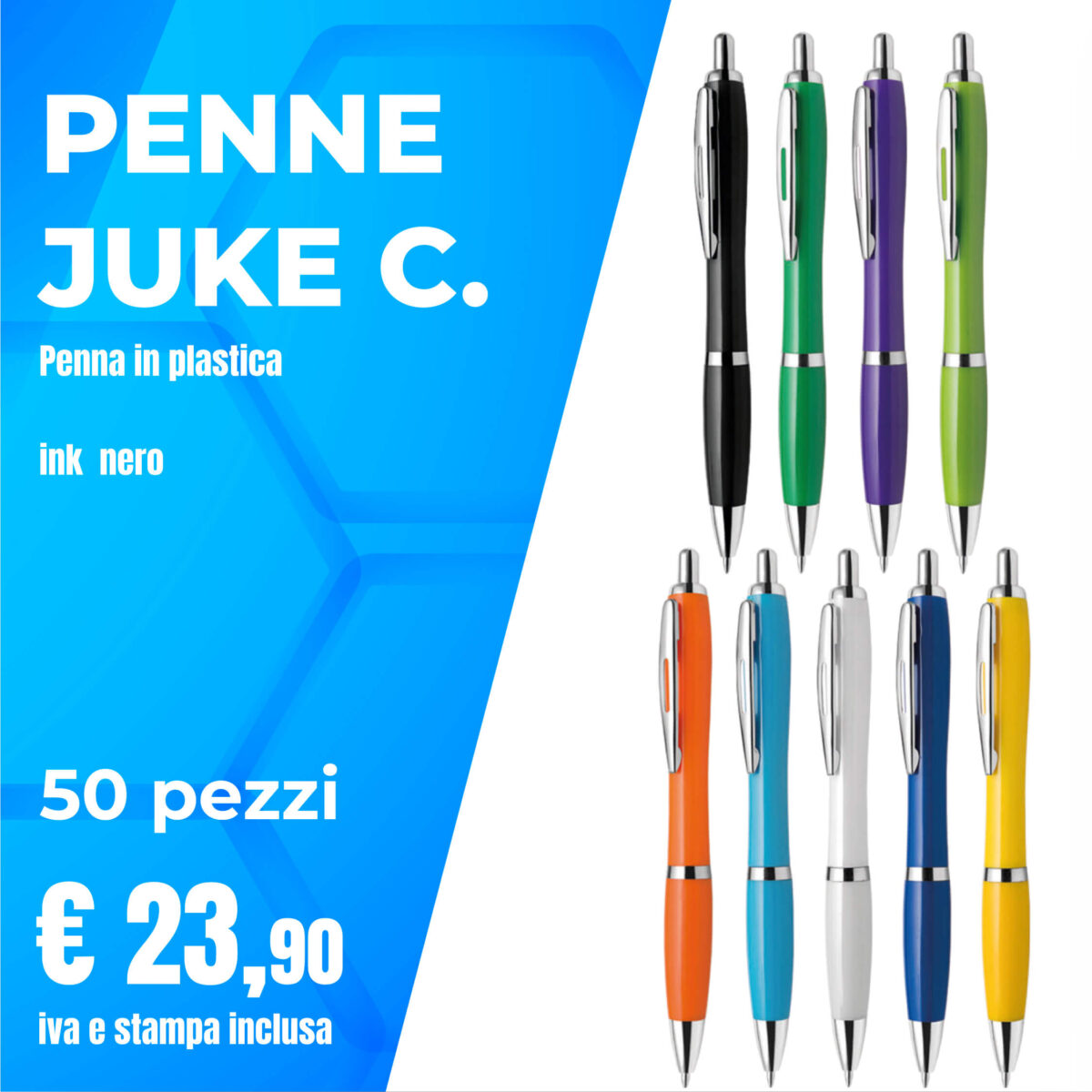 Penne Juke Color kit 50 pezzi